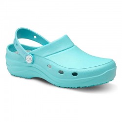Zuecos Mujer Feliz Caminar Sirocos Celeste