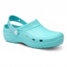 Zuecos Mujer Feliz Caminar Sirocos Celeste