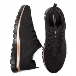 Sneakers Mujer Skechers Graceful-Get Conected Negro-Oro
