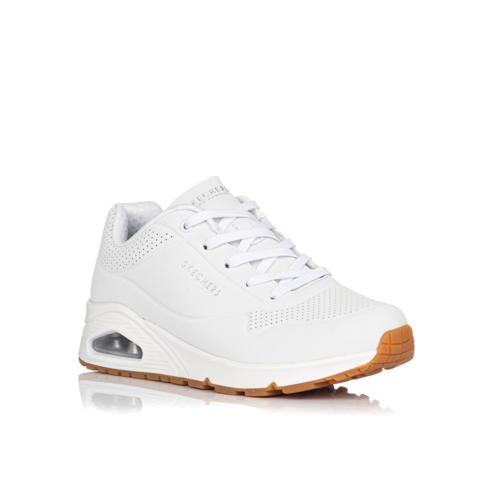 Sneakers Mujer Skechers Uno - Stand On Air Blanco-Blanco