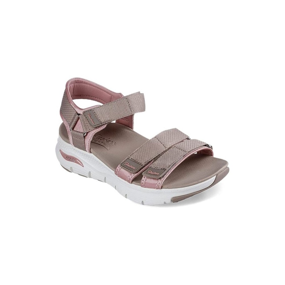 Sandalias Planas Mujer Skechers 119305 Taupe