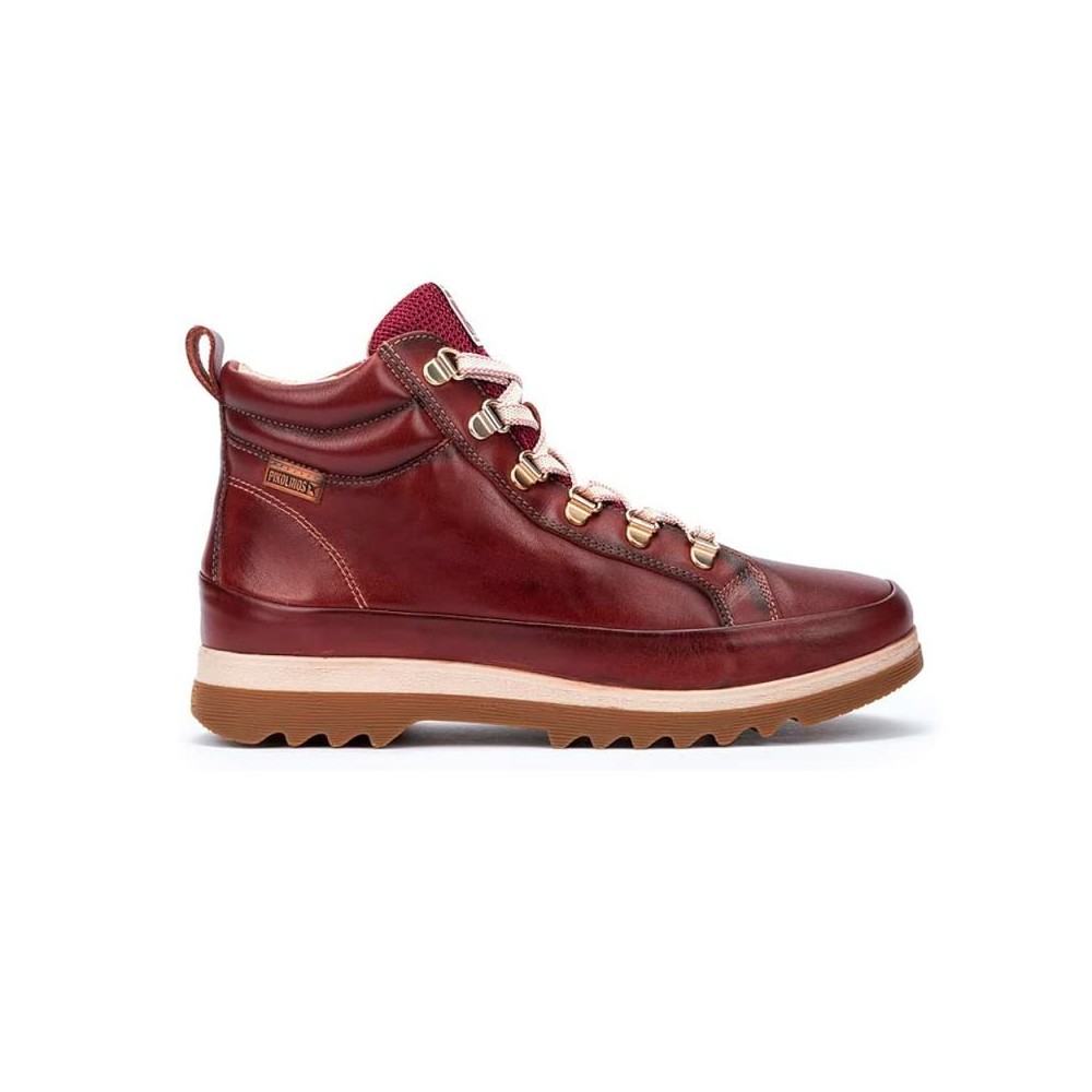 Botines Planos Mujer Pikolinos W3W-8564 Burdeos