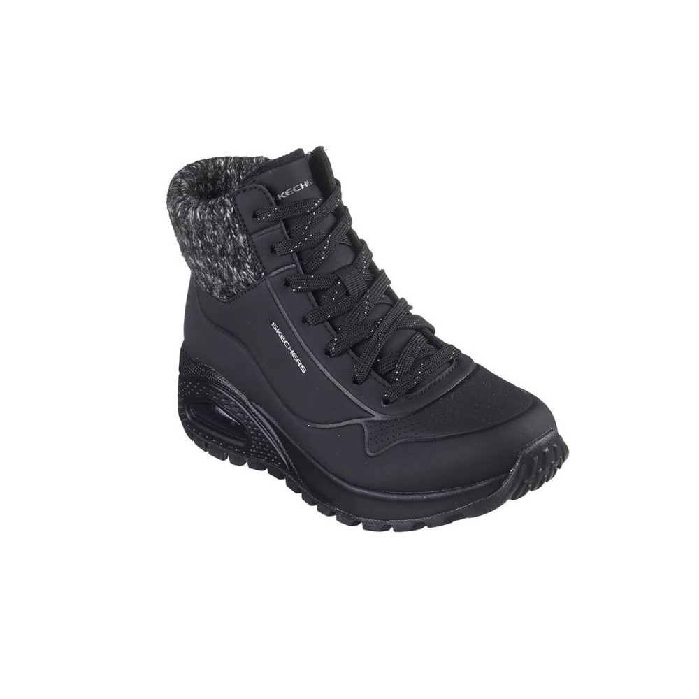 Botines Planos Mujer Skechers Uno Rugged Negro