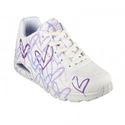 Sneakers Mujer Skechers Uno Spread The Love Blanco