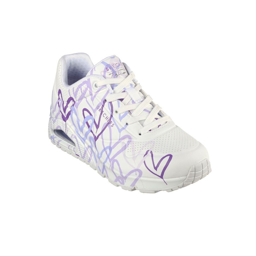 Sneakers Mujer Skechers Uno Spread The Love Blanco