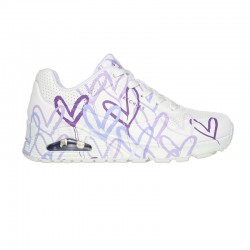 Sneakers Mujer Skechers Uno Spread The Love Blanco