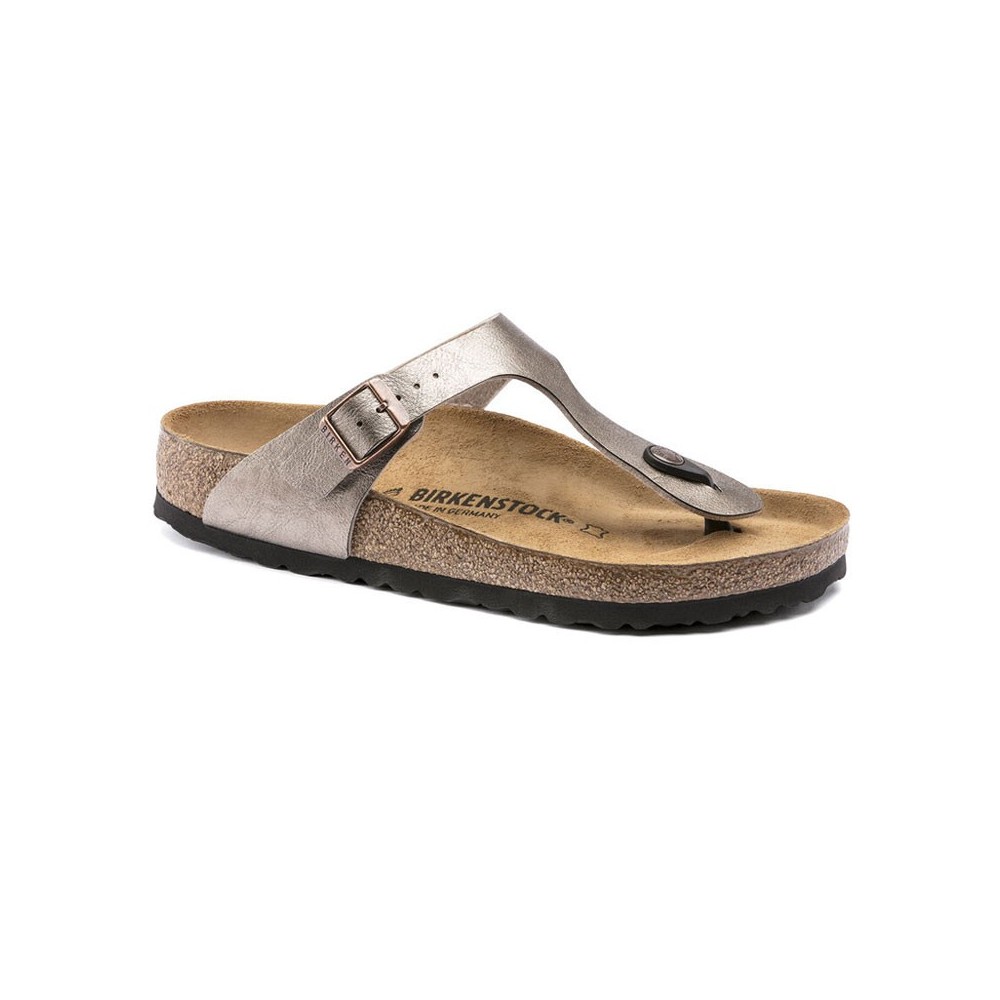Sandalias Planas Mujer Birkenstock Gizeh Bronce