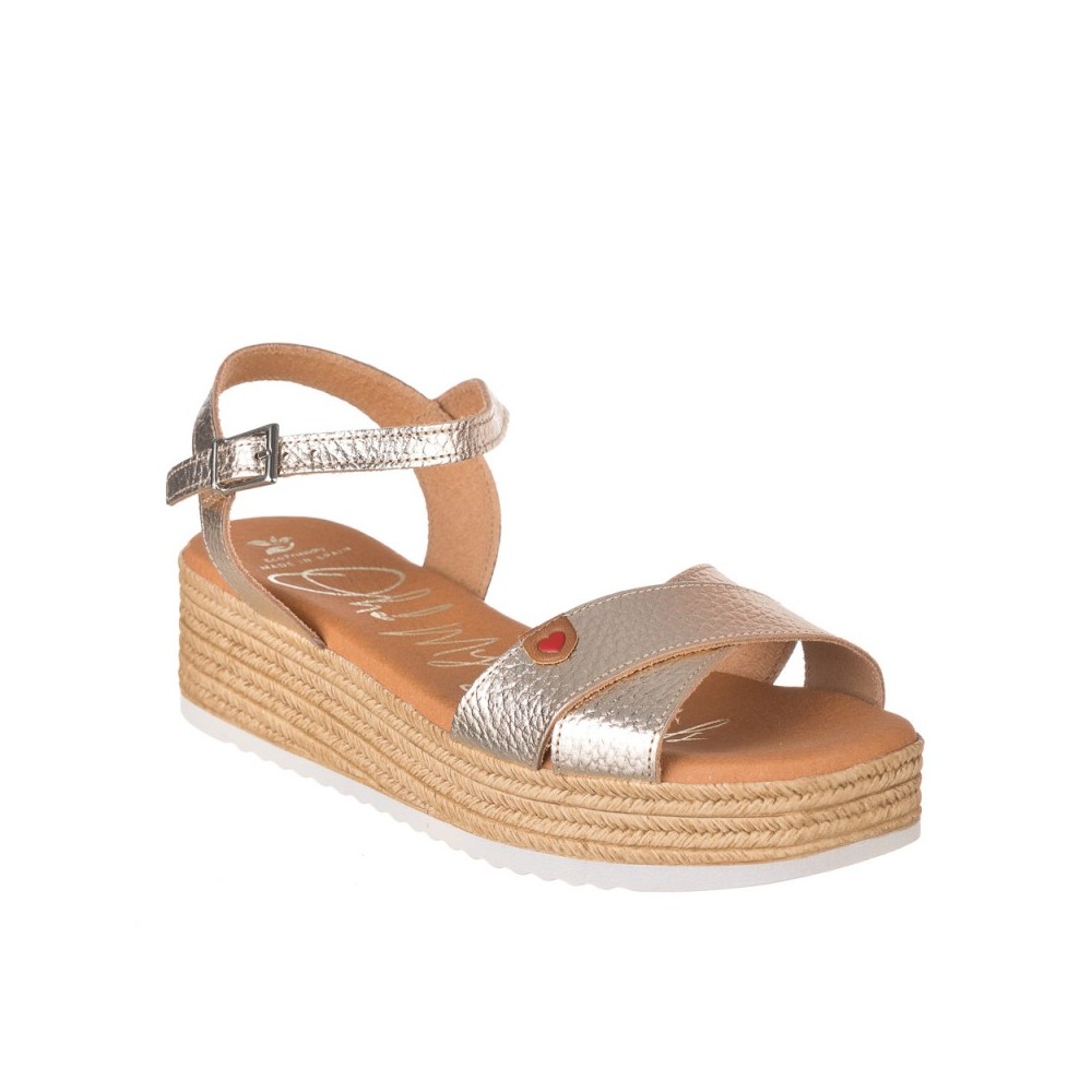 Sandalias de Tacón Mujer Oh My Sandals 5466 Oro