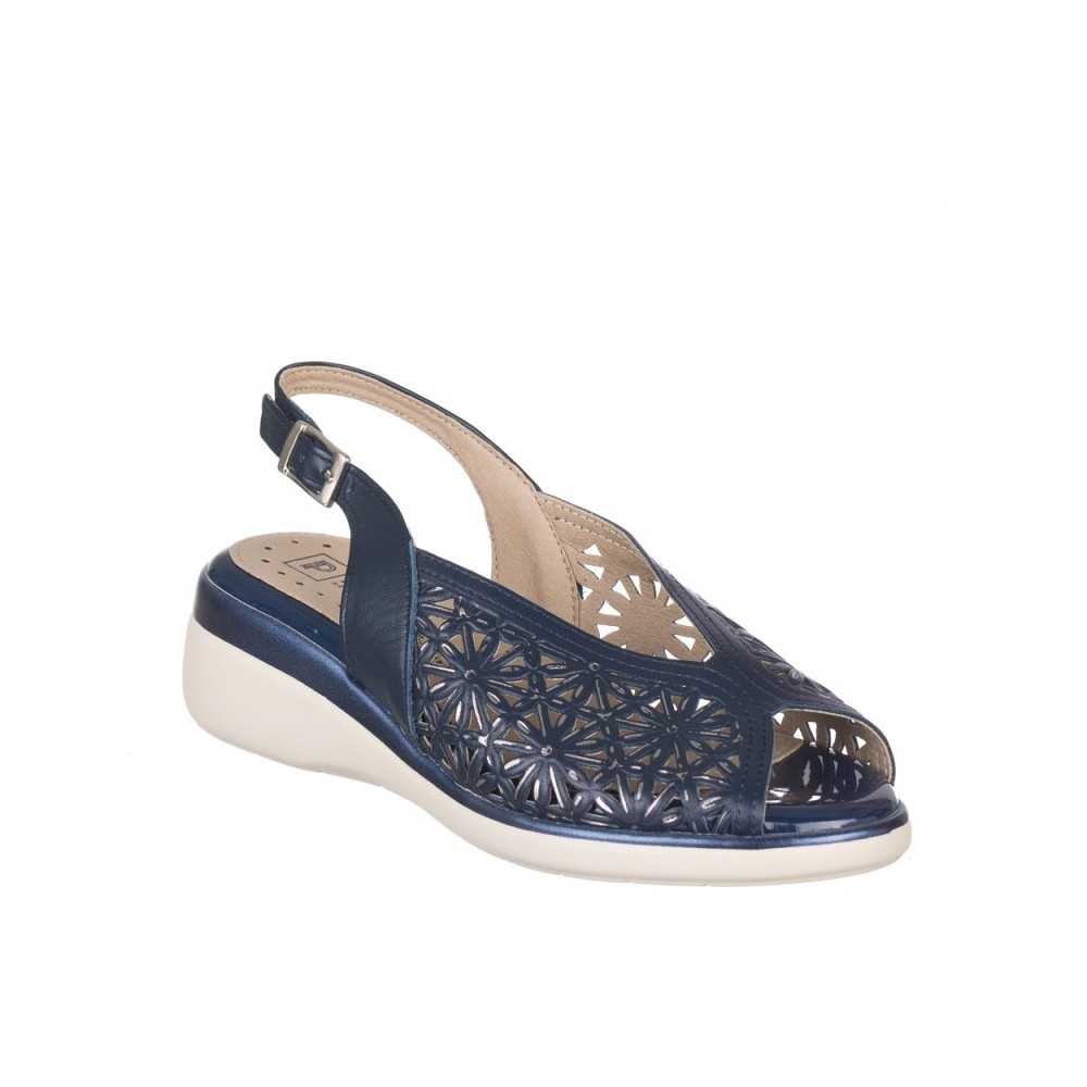 Sandalias Planas Mujer Pitillos 5593 Marino