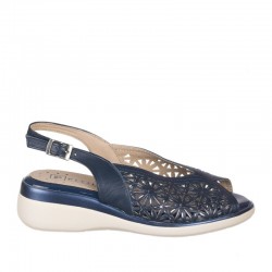 Sandalias Planas Mujer Pitillos 5593 Marino