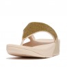 Sandalias Planas Mujer Fitflop Lulu Opul Toe-Post Oro
