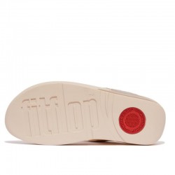 Sandalias Planas Mujer Fitflop Lulu Opul Toe-Post Oro