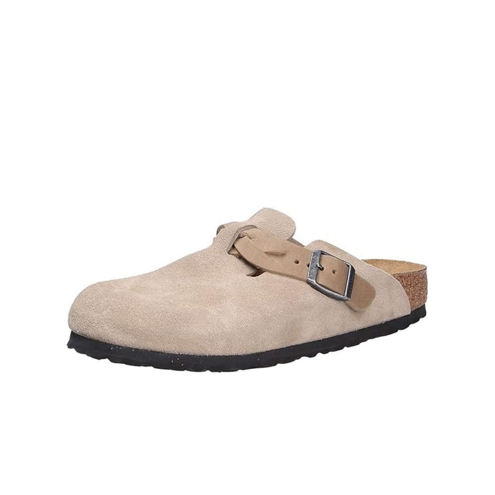 Zuecos Mujer Birkenstock Boston Braided Taupe