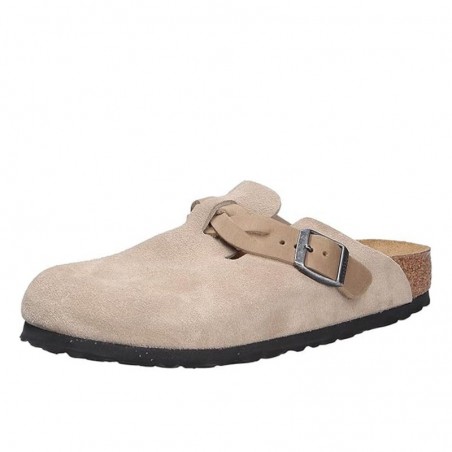Zuecos Mujer Birkenstock Boston Braided Taupe