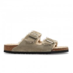 Sandalias Planas Mujer Birkenstock Arizona Shearlg Taupe