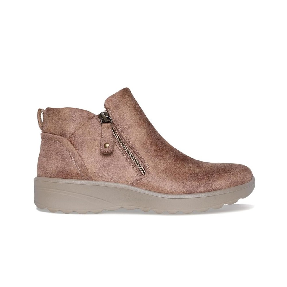 Botines Planos Mujer Skechers Fall In Bloom Taupe