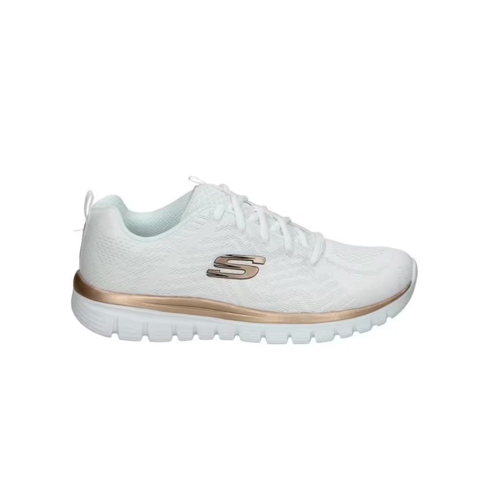 Sneakers Mujer Skechers Graceful-Get Connected Blanco-Oro