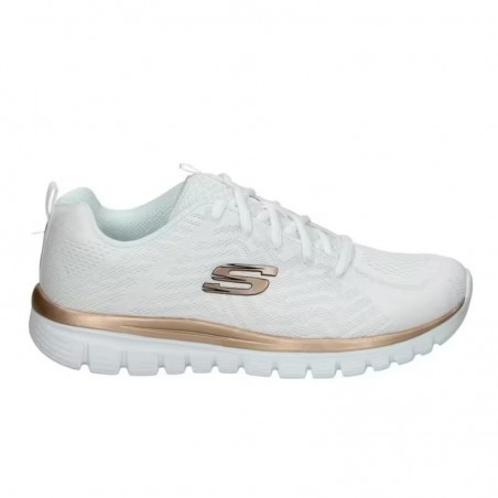 Sneakers Mujer Skechers Graceful-Get Connected Blanco-Oro