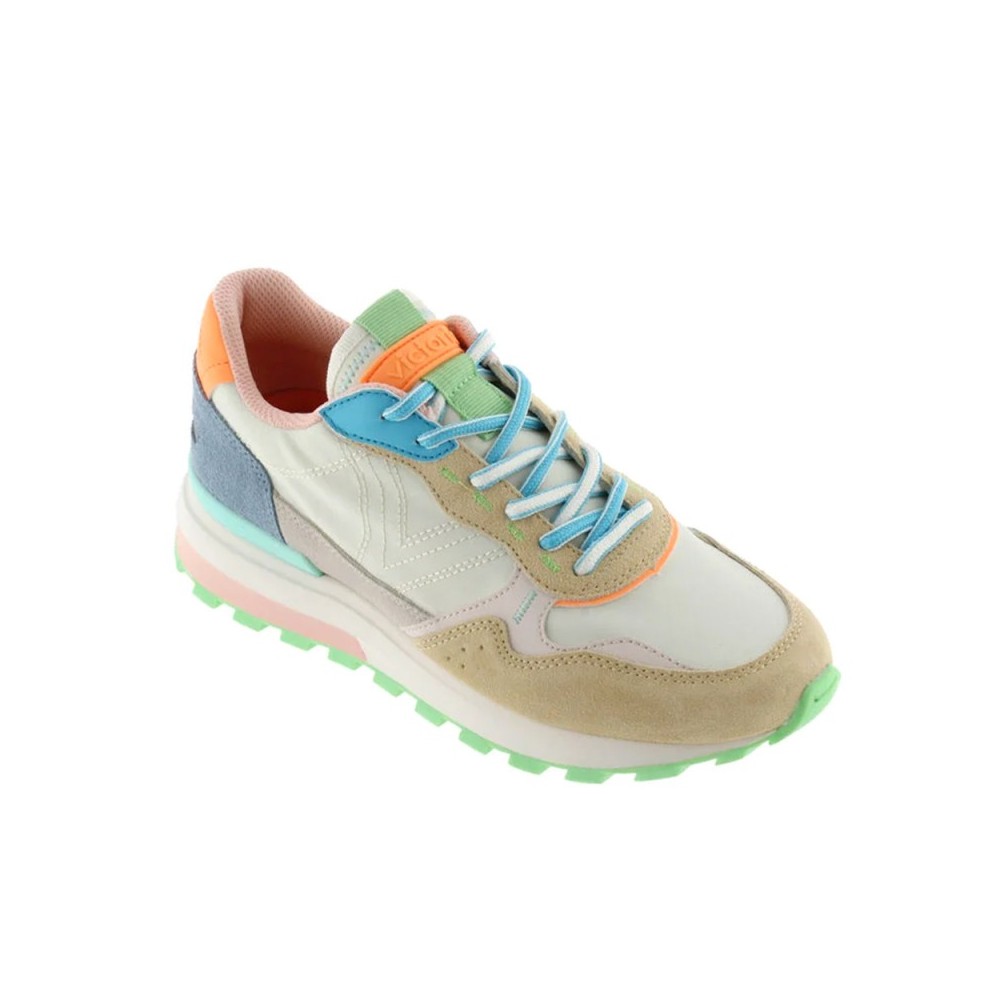 Sneakers Mujer Victoria Luna Nylon & Serraje Hielo