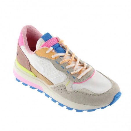 Sneakers Mujer Victoria Luna Nylon & Serraje Blanco
