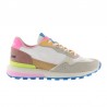 Sneakers Mujer Victoria Luna Nylon & Serraje Blanco