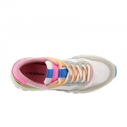 Sneakers Mujer Victoria Luna Nylon & Serraje Blanco