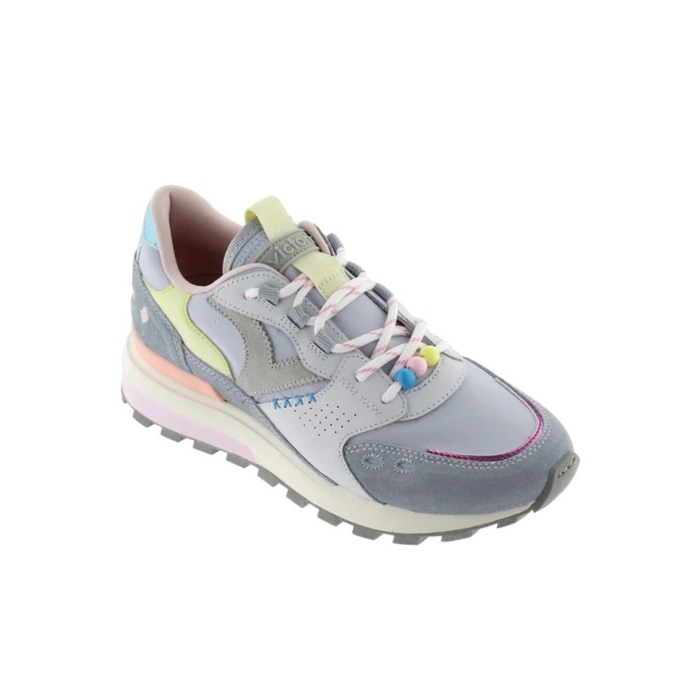 Sneakers Mujer Victoria Luna Nylon & Serraje Azul