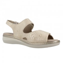 Sandalias Planas Mujer Pitillos 5580 Oro