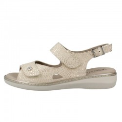 Sandalias Planas Mujer Pitillos 5580 Oro