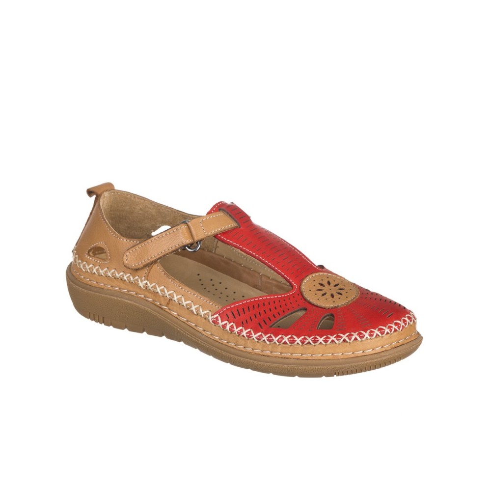 Sandalias Planas Mujer 48 Hours 3702 Rojo