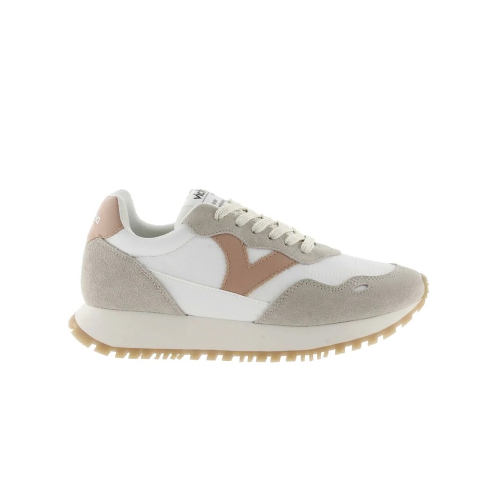 Sneakers Mujer Victoria Viento Nylon & Serraje Cuero