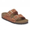 Sandalias Planas Mujer Birkenstock Arizona Rivet Teja