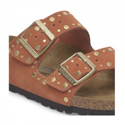 Sandalias Planas Mujer Birkenstock Arizona Rivet Teja