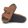 Sandalias Planas Mujer Birkenstock Arizona Rivet Teja