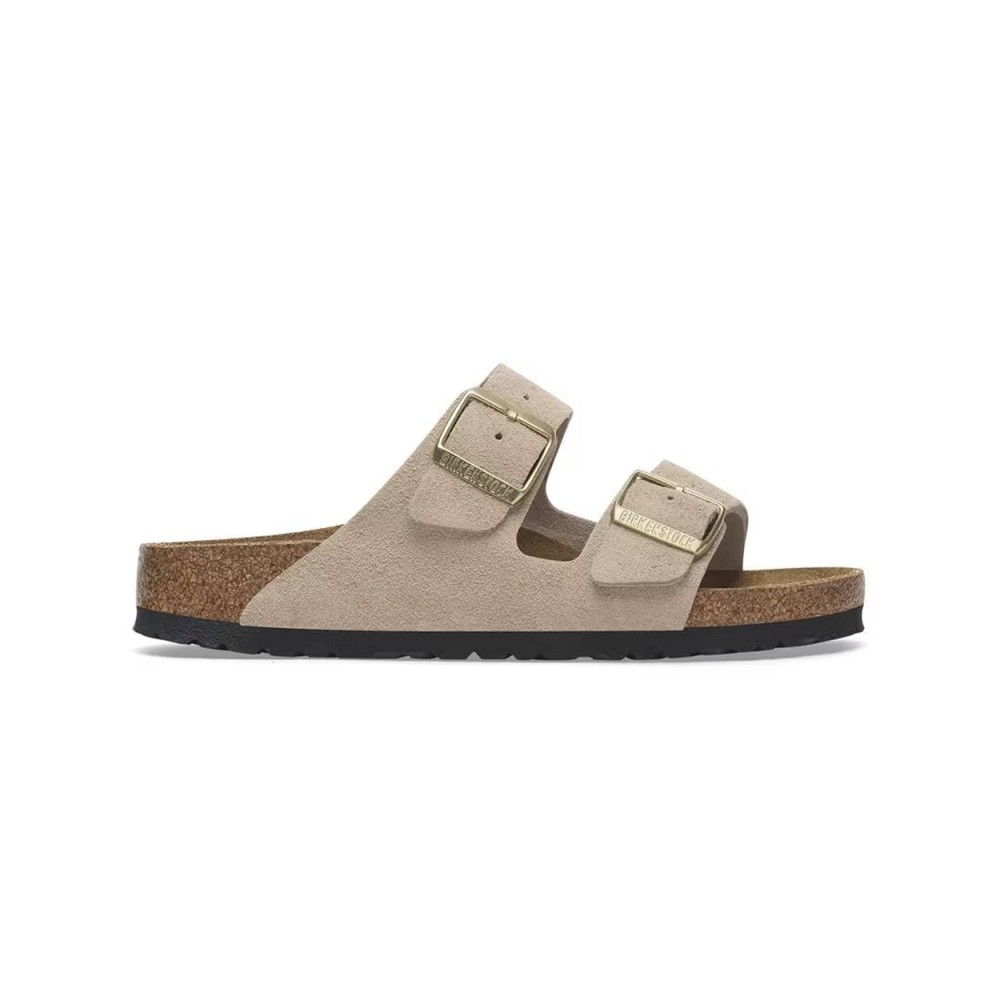 Sandalias Planas Mujer Birkenstock Arizona Leve Beig
