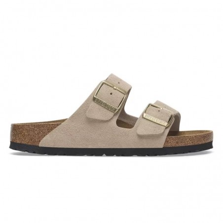 Sandalias Planas Mujer Birkenstock Arizona Leve Beig