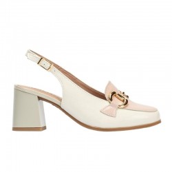 Zapatos de Tacón Mujer Pitillos 10483 Blanco-Beig