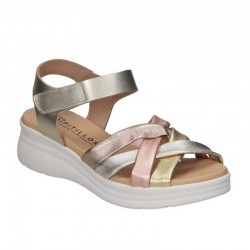 Sandalias Planas Mujer Pitillos 10610 Oro