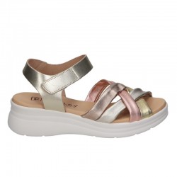 Sandalias Planas Mujer Pitillos 10610 Oro