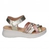 Sandalias Planas Mujer Pitillos 10610 Oro