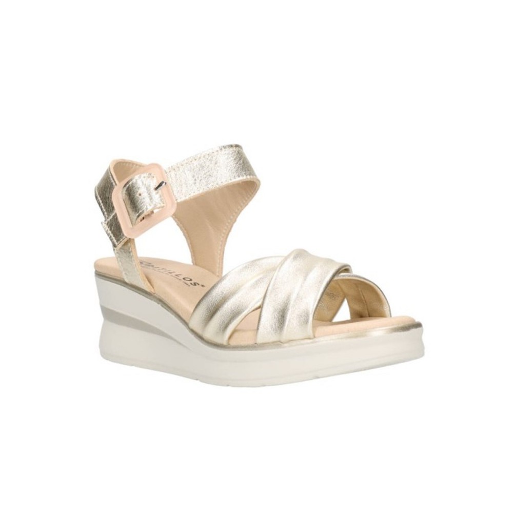 Cuñas de Esparto Mujer Pitillos 10364 Oro