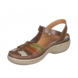 Sandalias Planas Mujer Laura Azaña 11986 Cuero