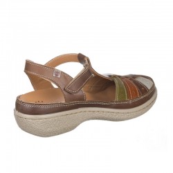 Sandalias Planas Mujer Laura Azaña 11986 Cuero