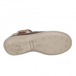 Sandalias Planas Mujer Laura Azaña 11986 Cuero