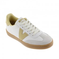 Sneakers Mujer Victoria Berlín Ciclista Piel & Serraje Amarillo