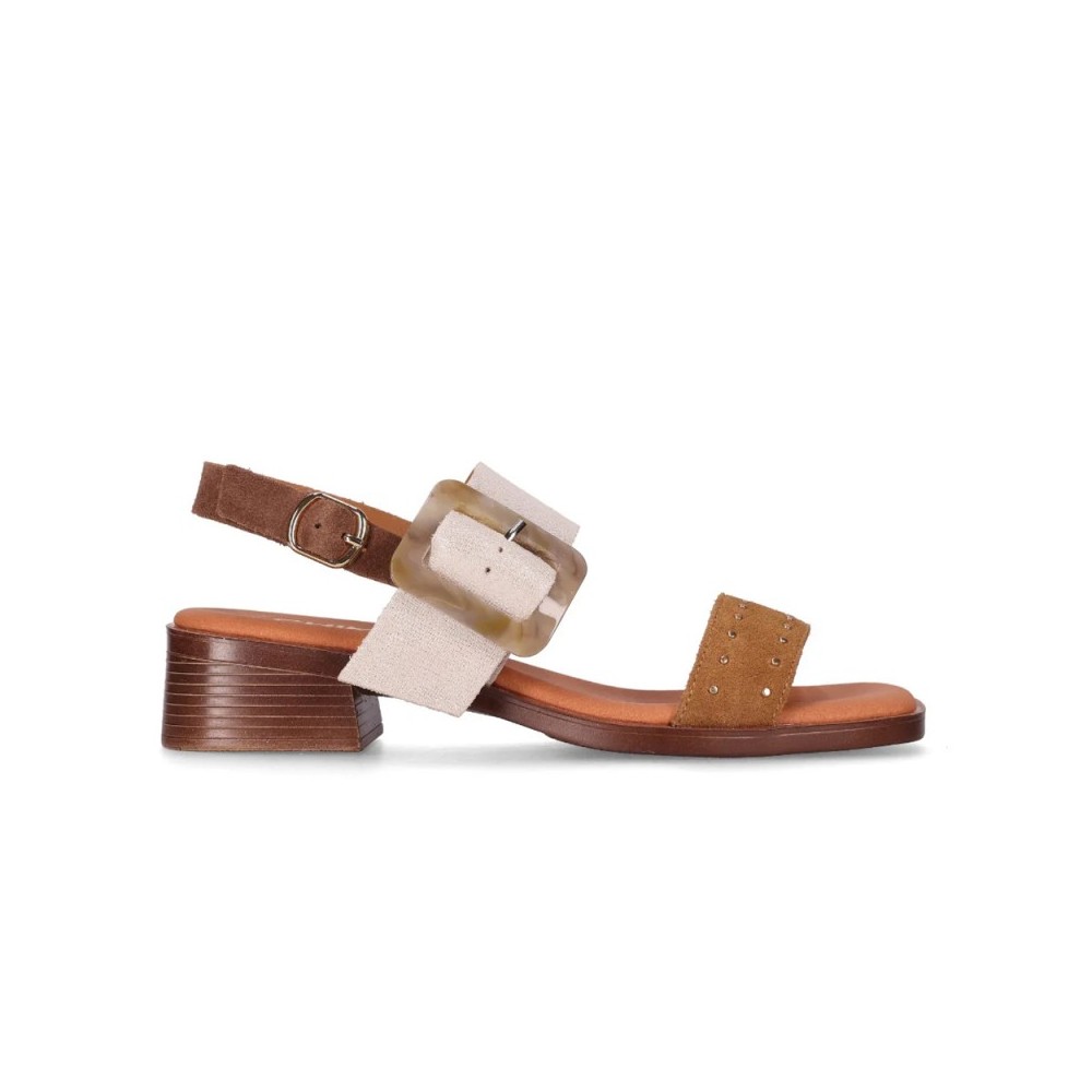 Sandalias de Tacón Mujer Chika10 Binka 07 Marron