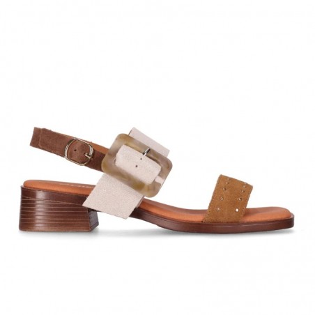 Sandalias de Tacón Mujer Chika10 Binka 07 Marron