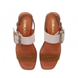 Sandalias de Tacón Mujer Chika10 Binka 07 Marron