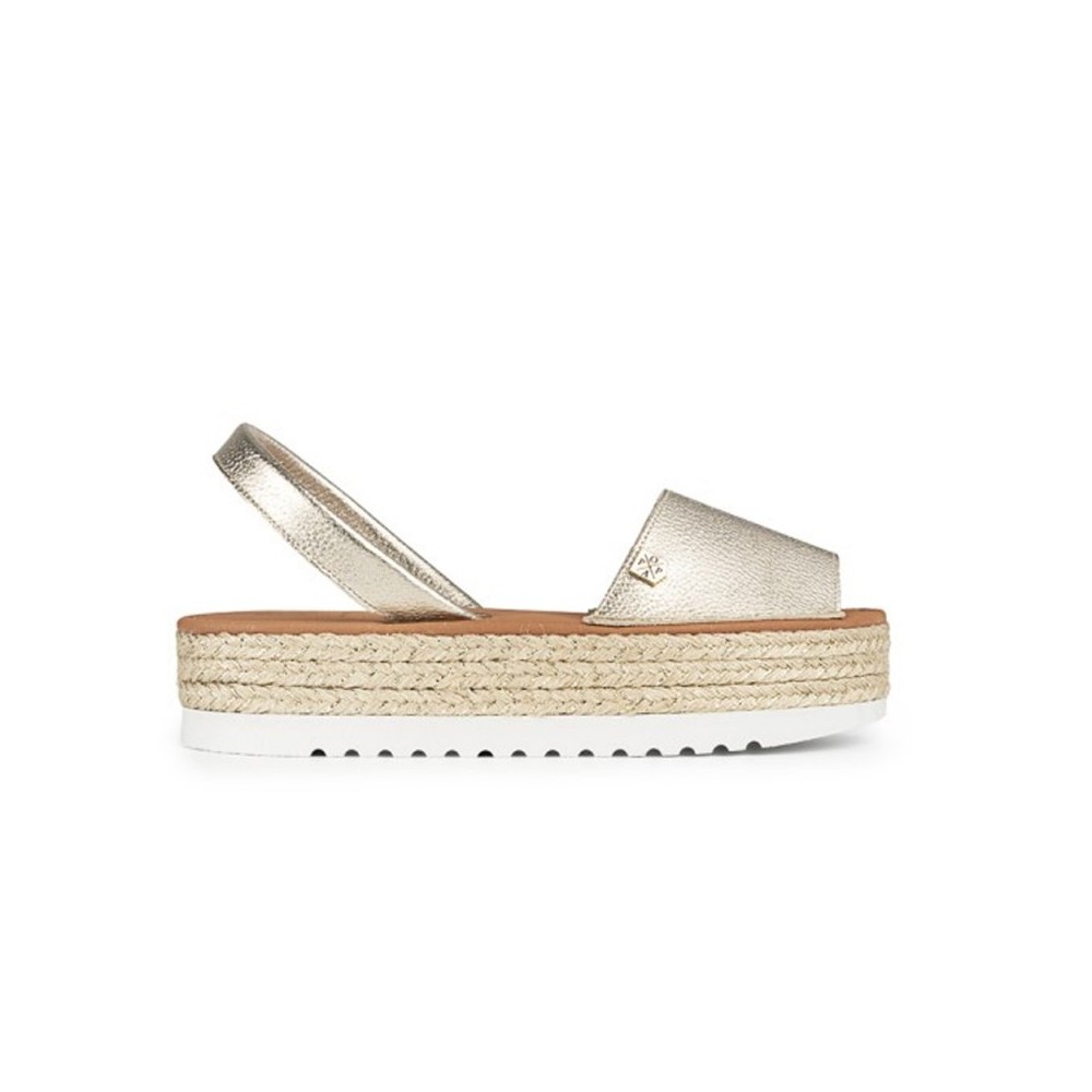 Sandalias Planas Mujer Popa Saona Oro