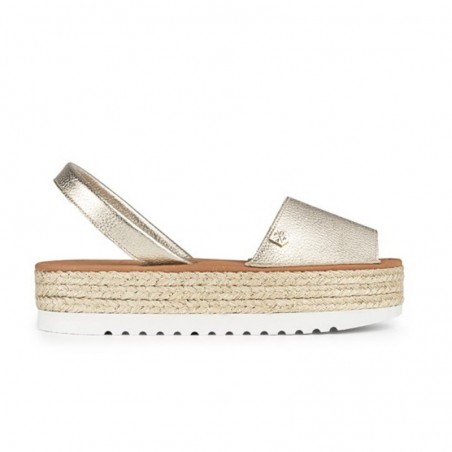 Sandalias Planas Mujer Popa Saona Oro